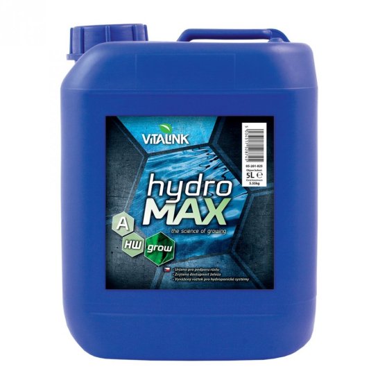 VitaLink Hydro MAX Grow Hard Water A+B 5 l, základní hnojivo na růst na tvrdou vodu