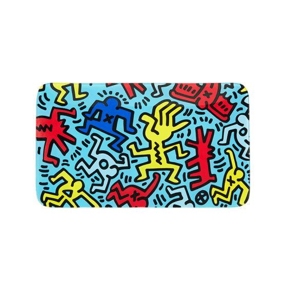 Miska skleněná Keith Haring Tray Multi Blue 300x170x20 mm