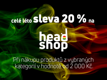 Sleva 20 % na headshop celé léto