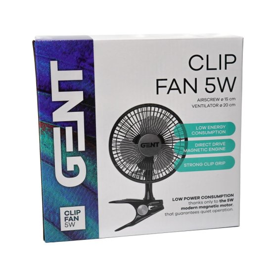 GENT Clip Fan 5W, klipsnový ventilátor průměr 15 cm