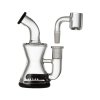 Groove Micro Hourglass Rig Clear and Black, skleněný bong