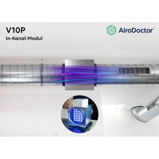 AiroDoctor 2 UV PCO antibakteriální-antivirové filtry do potrubí Ø 315mm - 4.7 m/s, 2115 m3/h