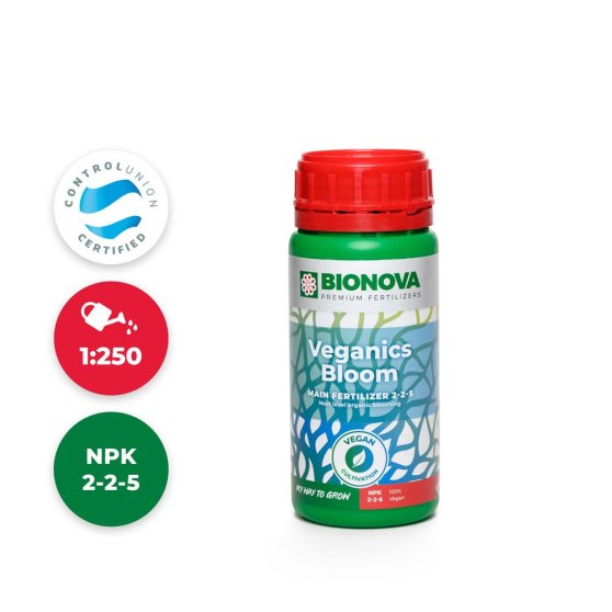 BioNova Veganics Bloom 250 ml, vegánske hnojivo na kvety