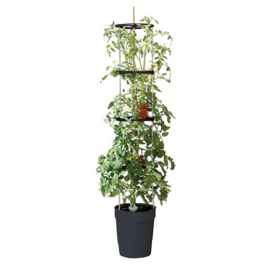 Garland Self Watering Grow Pot Tower Antracit, samozavlažovací kvetináč