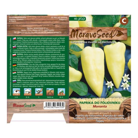 Semená zeleninovej papriky MONANTA, 40 s