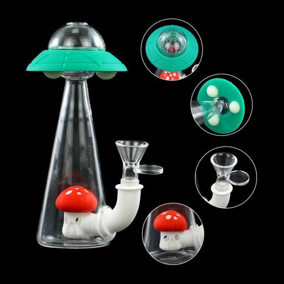 Bongthai Silicone Glass UFO Bong 18 cm (Glow)