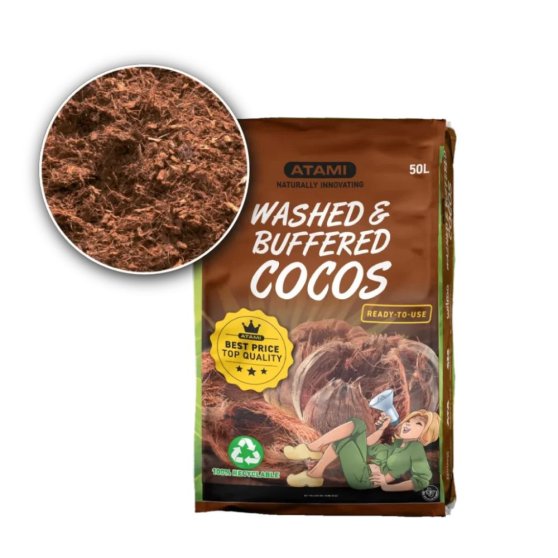 Atami Cocos Substrate Washed & Buffered 50 l, kokosový substrát