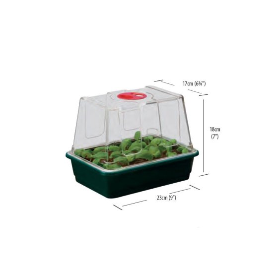Garland skleník Small High Dome Propagator Green, tvrdý plast, nevyhřívaný, 23x17x18 cm