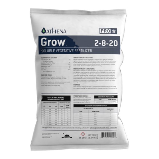 Athena PRO Grow 11 kg BAG, základné hnojivo pre rast