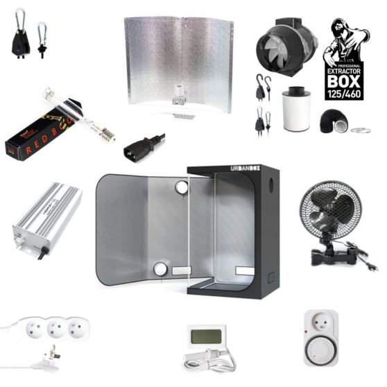 Komplet grow box URBANBOX HPS-MH 600W Set, 120x120x200 cm