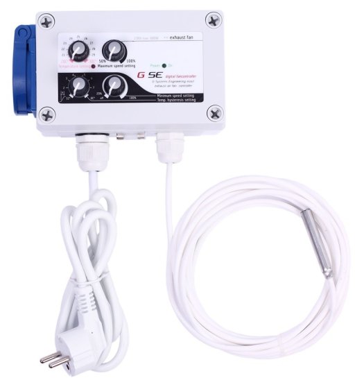 GSE Digitální regulátor teploty, min/max rychlosti ventilátoru a hystereze 1A