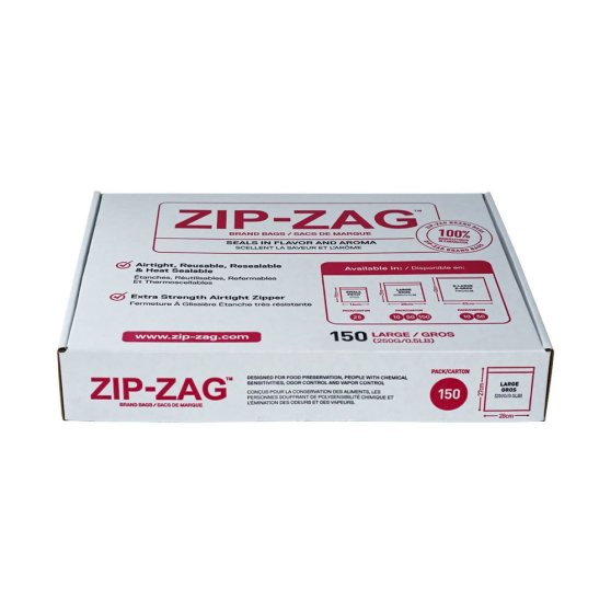 Vrecko Zip-Zag veľké 27x28 cm 250 g, 50 ks