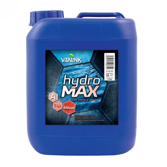 VitaLink Hydro MAX Bloom Soft Water A+B 5 l, základní hnojivo na květ na měkkou vodu