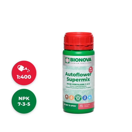 BioNova AutoFlower Supermix 250 ml, hnojivo na rast a kvitnutie
