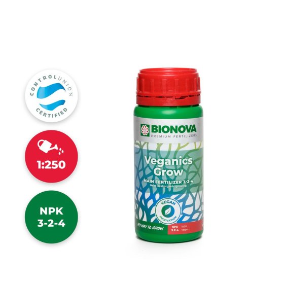 BioNova Veganics Grow 250 ml, vegánske hnojivo pre rast