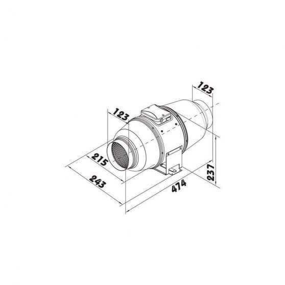 Dalap AP Quiet 125 mm - 230/340 m3/h, dvourychlostní axiální ventilátor