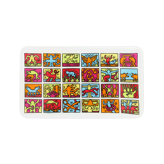 Sklenená miska Keith Haring Tray Multicolor 300x170x20 mm