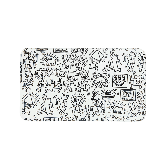 Sklenená miska Keith Haring Tray Black & White 300x170x20 mm