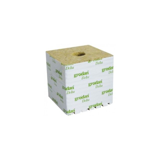 Grodan 150x150x142 mm, pěstební rockwool kostky s dírou 42x40 mm, BOX 48 KS