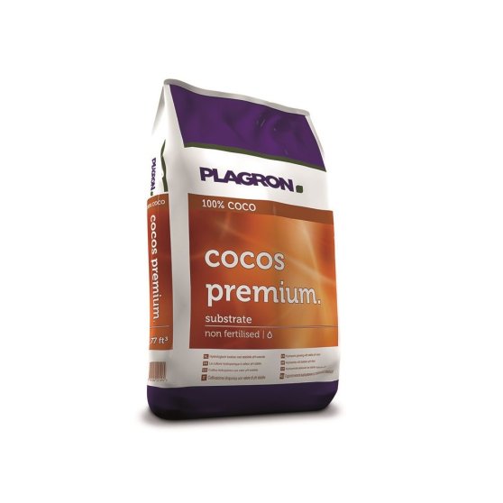 Prémiové kokosové vlákno substrát Plagron Cocos Premium 50 l se kombinuje s hnojivy Plagron Coco A+B