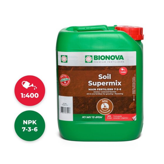 BioNova Soil Supermix 5 l, hnojivo pre rast a kvitnutie