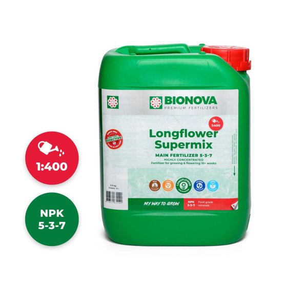 BioNova Longflower Supermix 5 l, základné hnojivo pre rast a kvitnutie
