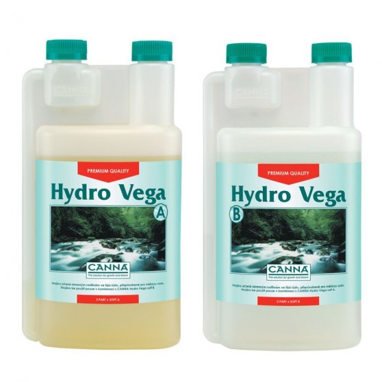Canna Hydro Vega A+B 1 l, základné rastové hnojivo pre mäkkú vodu
