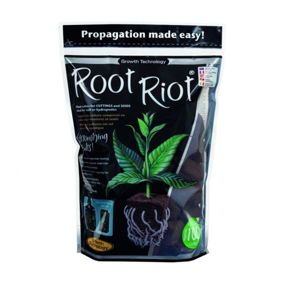 Growth Technology Root Riot 100, kocky na sadenie bez sadzača 100 ks