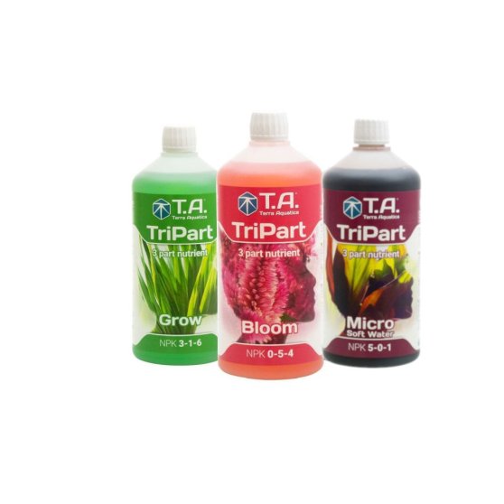 Terra Aquatica TriPart Grow-Bloom-Micro Soft Water 3x1 l, sada hnojív