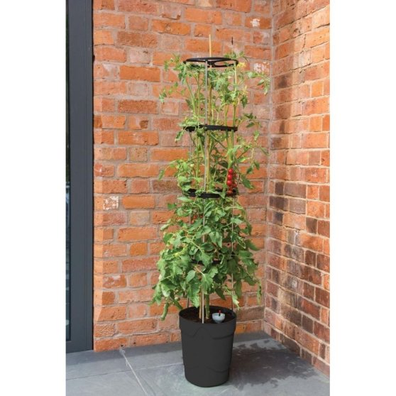 Garland Self Watering Grow Pot Tower Antracit, samozavlažovací kvetináč
