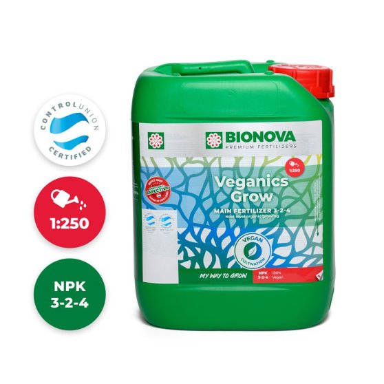 BioNova Veganics Grow 5 l, vegánske hnojivo pre rast
