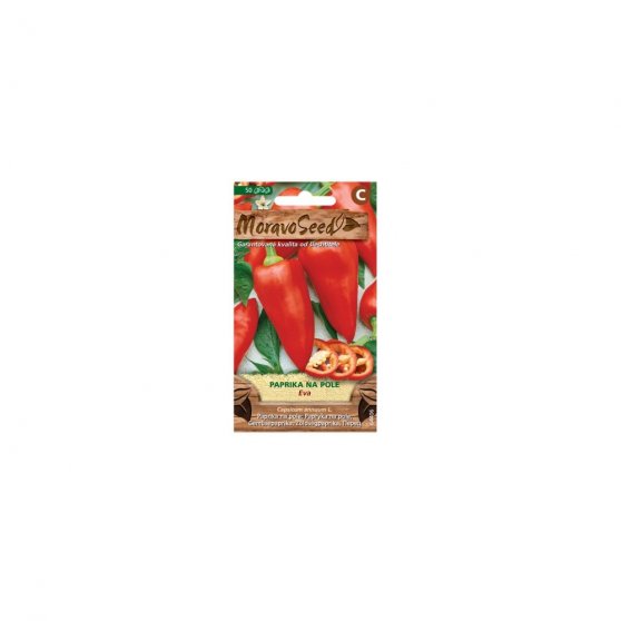 Semínka Paprika zeleninová raná EVA, na pole, 50 s